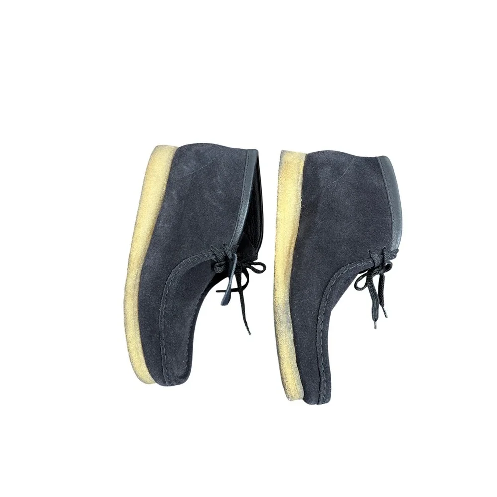 Clarks Originals Wallabee Men Black Suede Crepe Sole Boots 35409 Size 9M